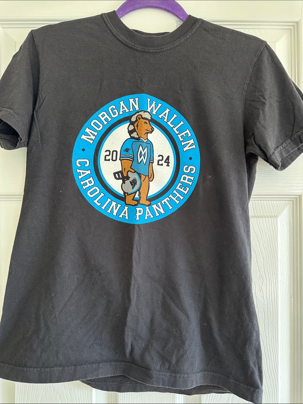 Morgan Wallen x Carolina Panthers 2024 Black Graphic Tee
